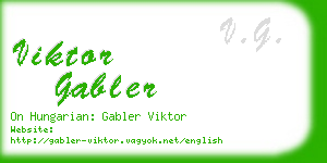viktor gabler business card